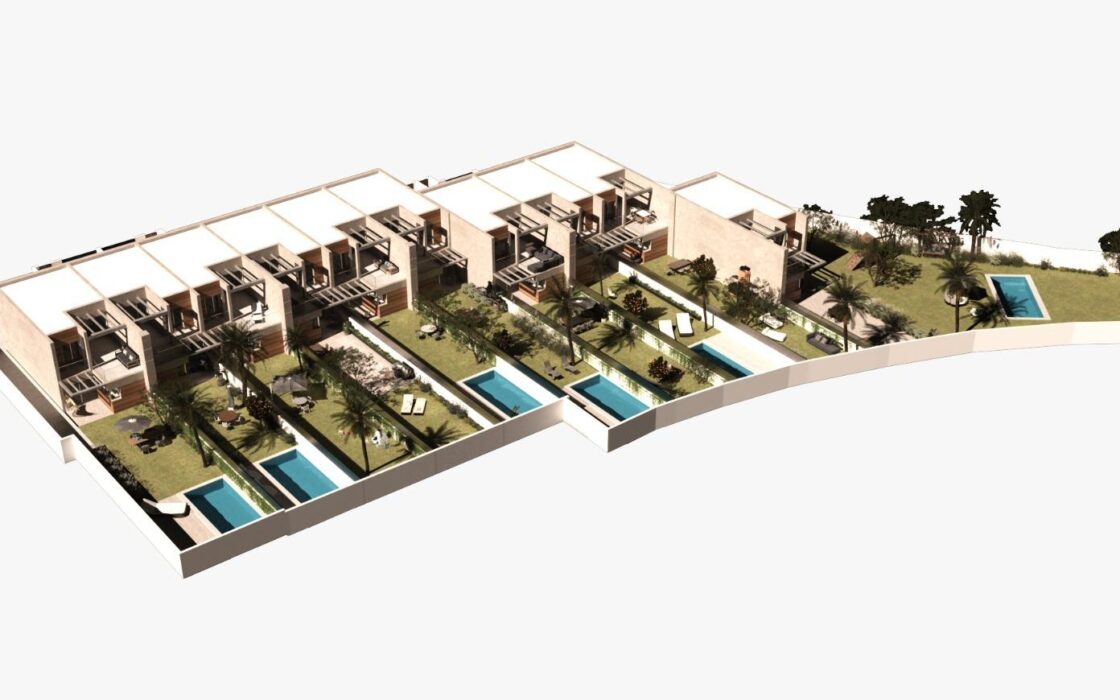 Вілли з терасами в Альфас-дель-Пі, 3 спальні, 110 кв.м