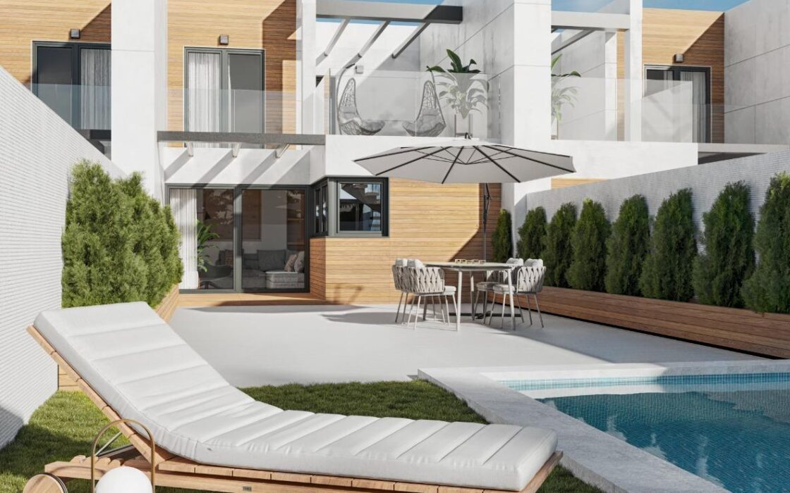 Вілли з терасами в Альфас-дель-Пі, 3 спальні, 110 кв.м