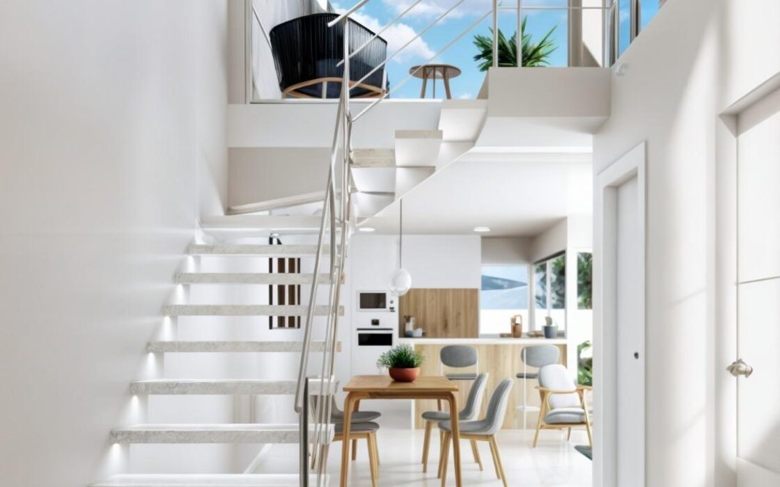 Вілли з терасами в Альфас-дель-Пі, 3 спальні, 110 кв.м