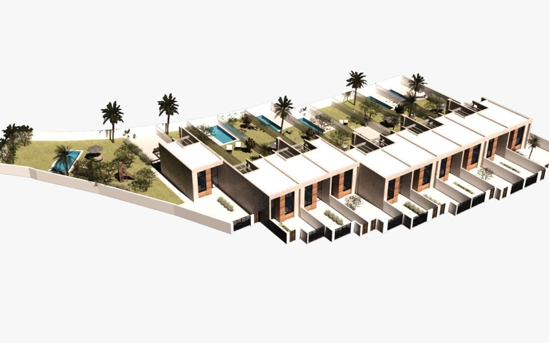 Вілли з терасами в Альфас-дель-Пі, 3 спальні, 110 кв.м