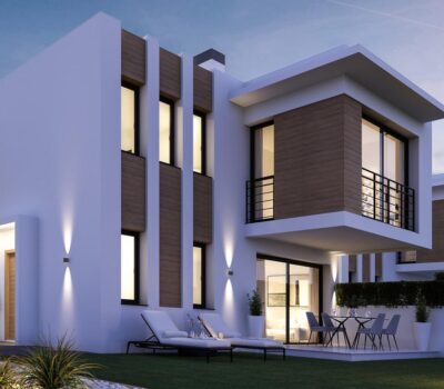 Нові вілли в Де́нії з терасою в 1800 м від пляжу