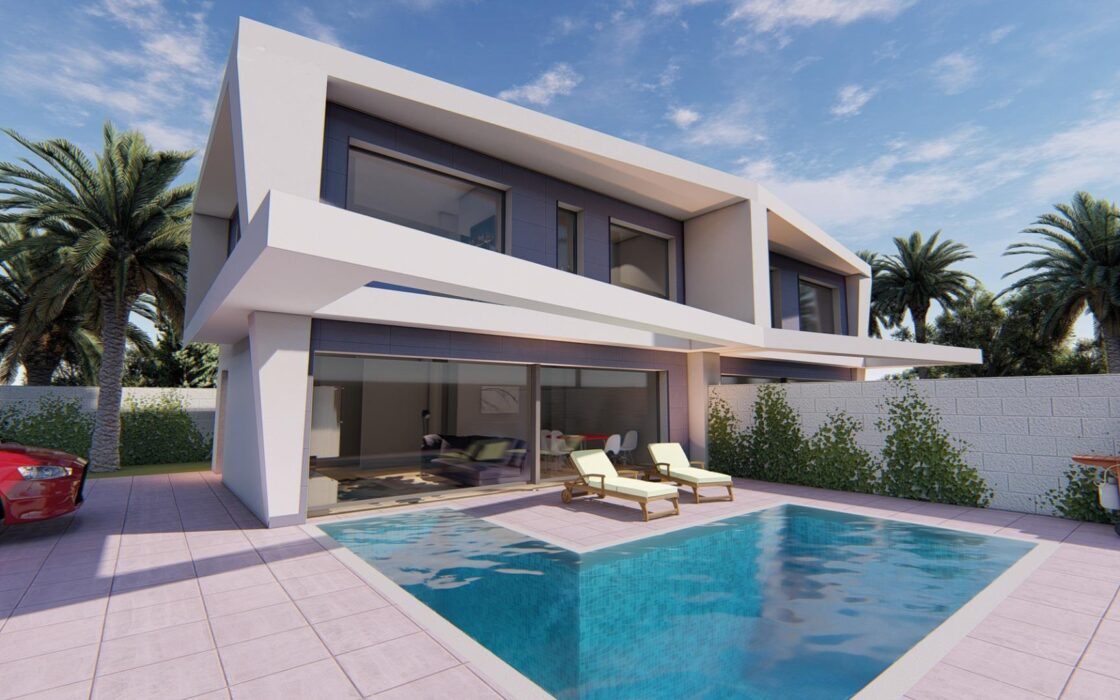 Дом 107 кв.м с террасой в Гран Алаканте у моря