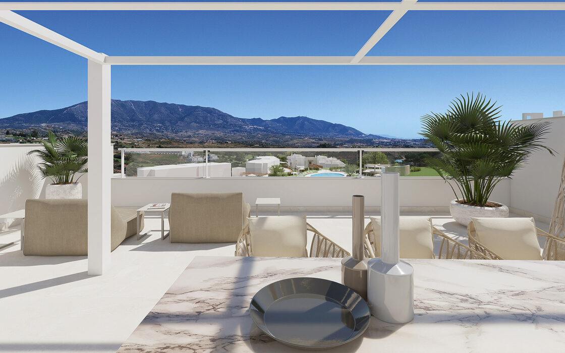 3-комнатные дуплексы с террасой в Михасе 119.76 кв.м