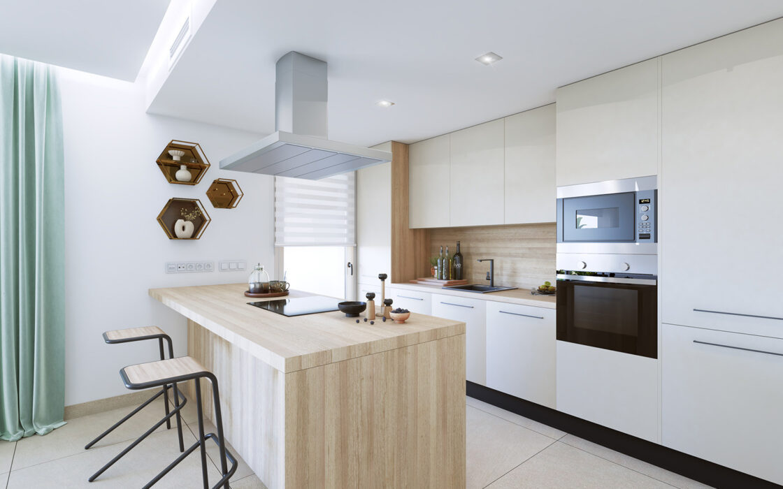 3-комнатные дуплексы с террасой в Михасе 119.76 кв.м