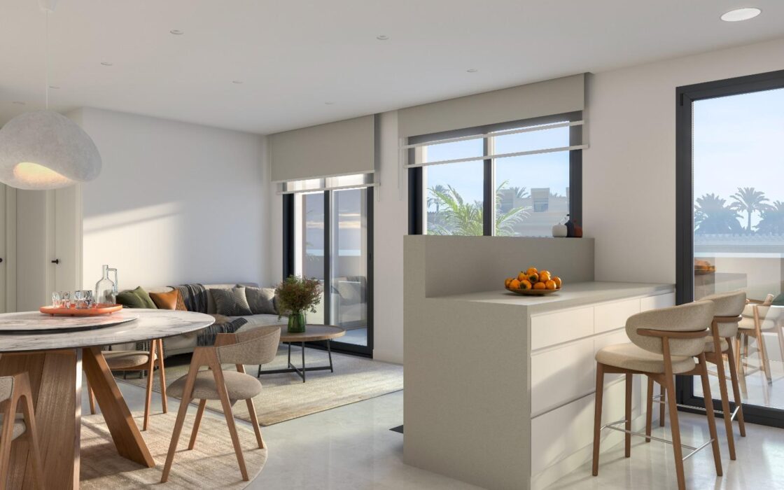 Эксклюзивные апартаменты 2+3 комнаты в центре Санта-Пола