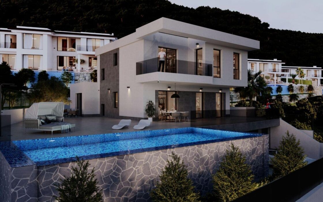 Нова вілла у Фінестраті з видом на море та терасою 400 кв.м