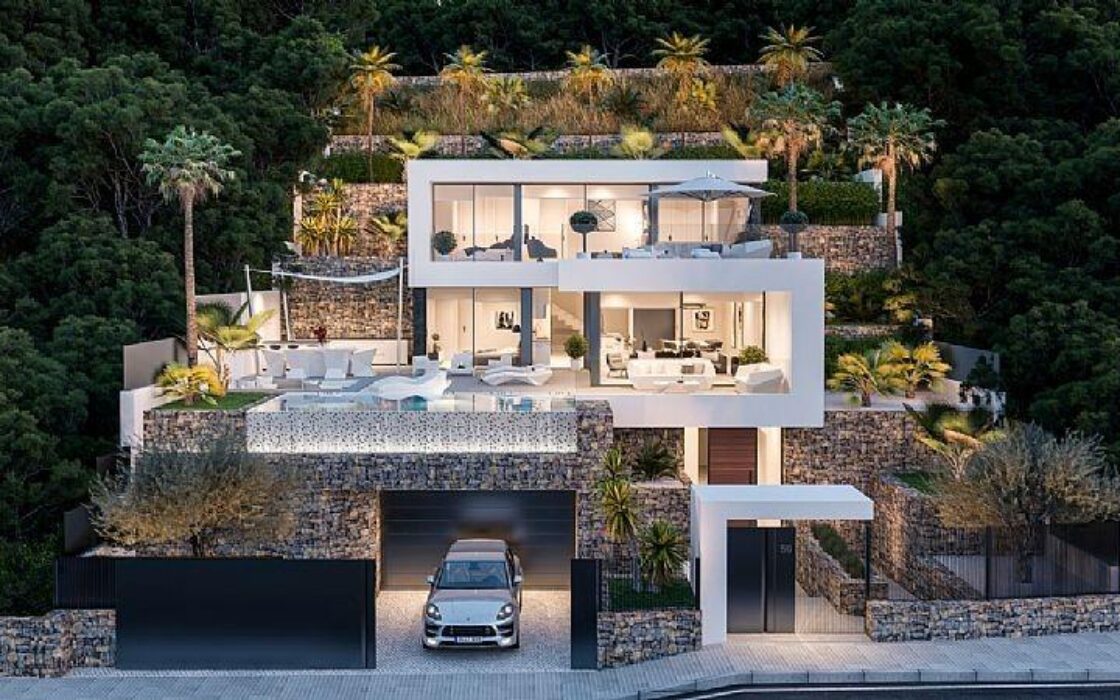 Вилла в Кальпе з видом на море, 427 кв.м, 4 спальні