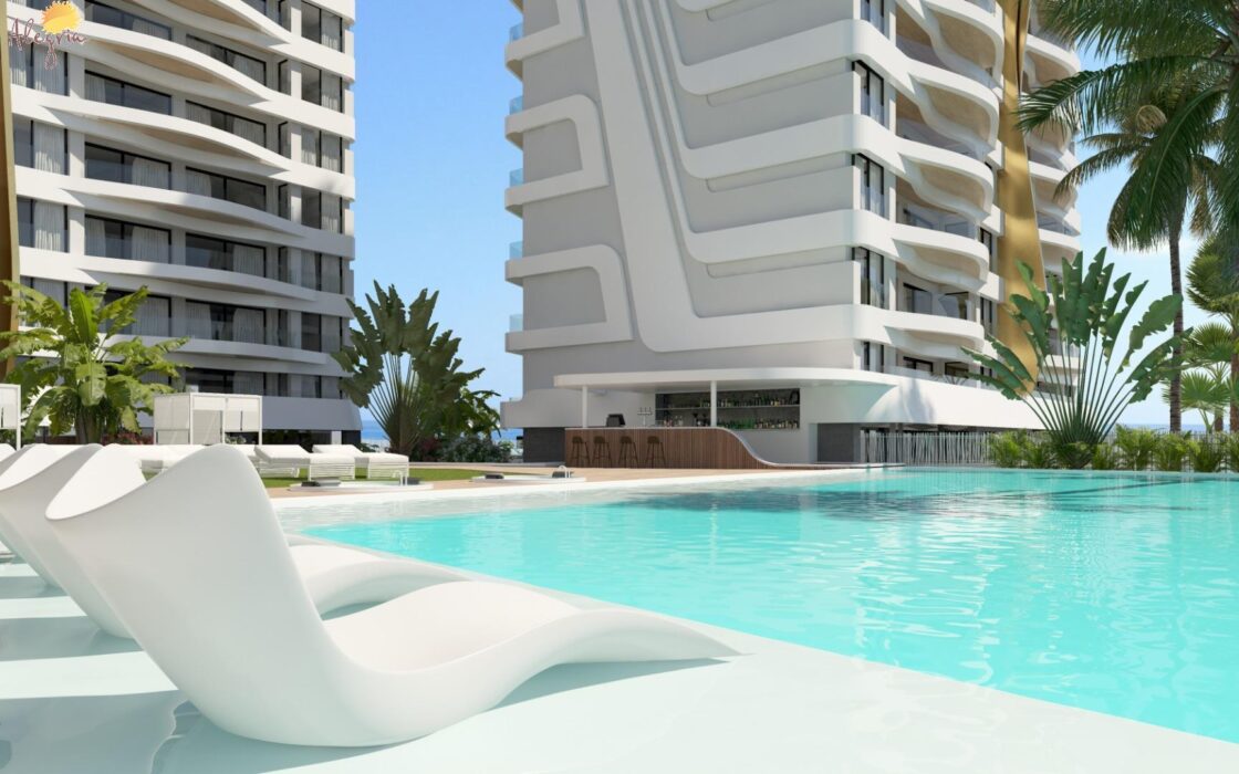 Квартира 2 спальни в Ла-Манге с видом на море 118,86 кв.м