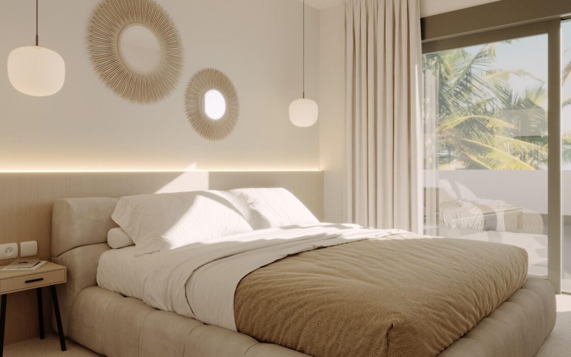 Новые квартиры в Ла-Нусии у моря с террасами и бассейном