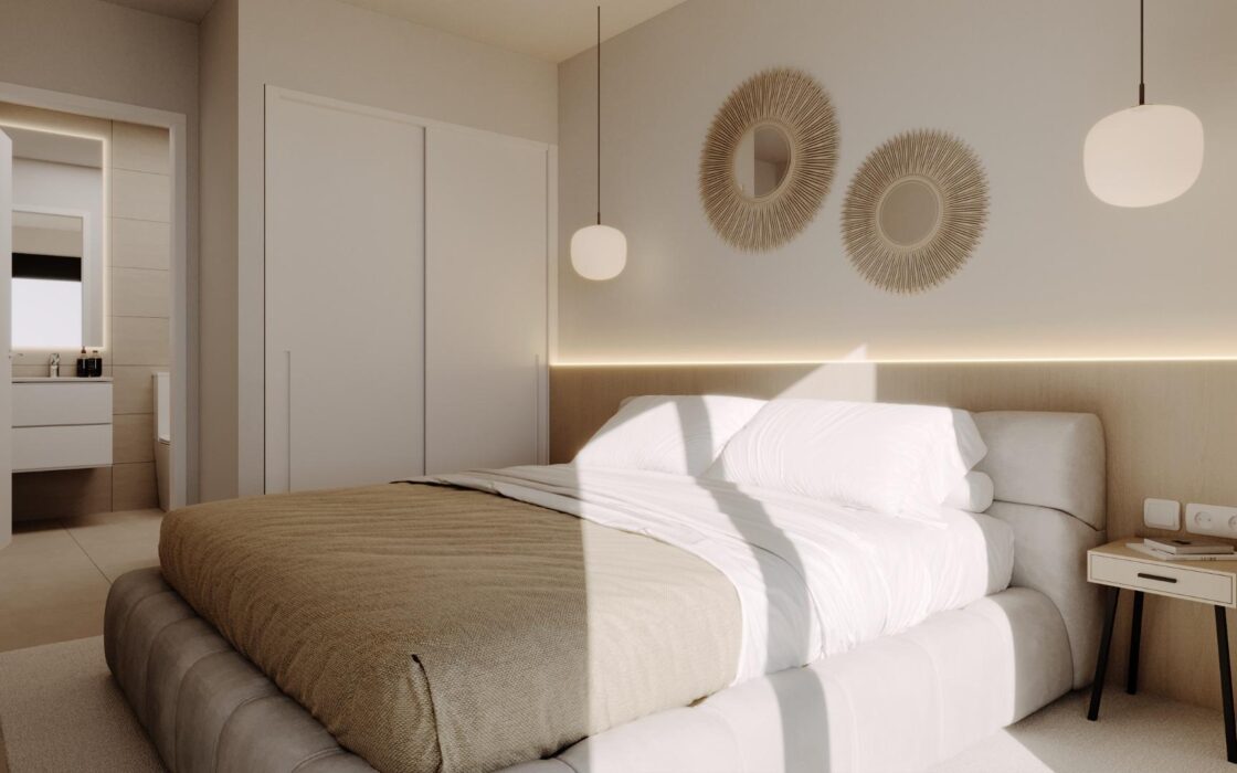 Новые квартиры в Ла-Нусии у моря с террасами и бассейном