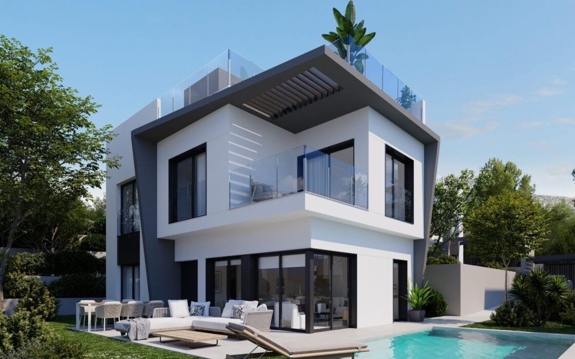 Вилла у моря в Коста-Бланке 179 кв.м с террасой и бассейном