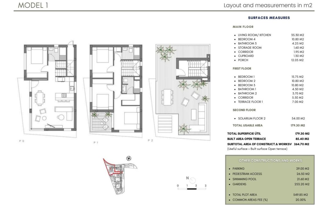 Вилла у моря в Коста-Бланке 179 кв.м с террасой и бассейном