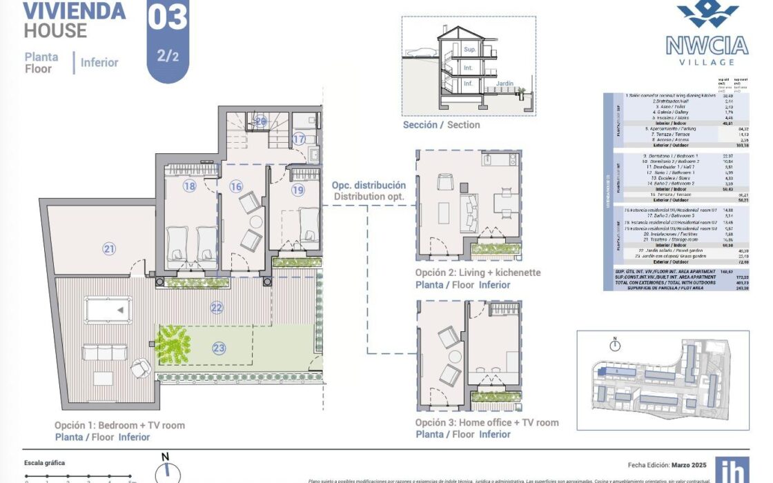 Новые таунхаусы в Ла-Нусии с панорамным видом 172 кв.м