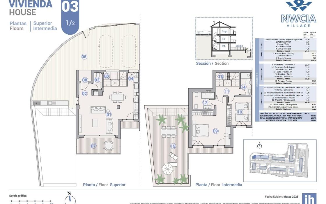 Новые таунхаусы в Ла-Нусии с панорамным видом 172 кв.м