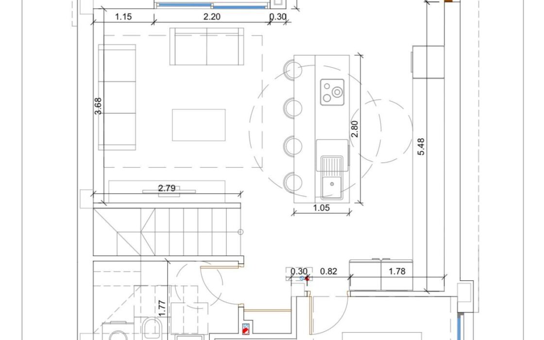 Современная вилла в Ла Эррада 138 кв.м с террасой у моря