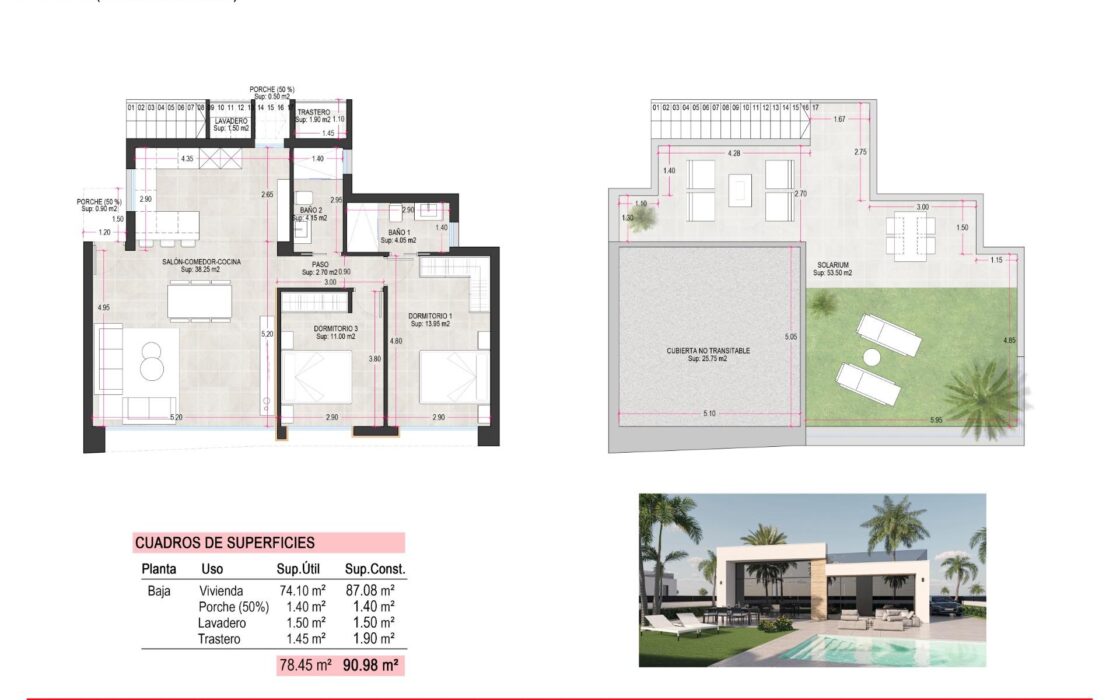 Нові вілли в Кондадо-де-Альхама з терасою та гольфом