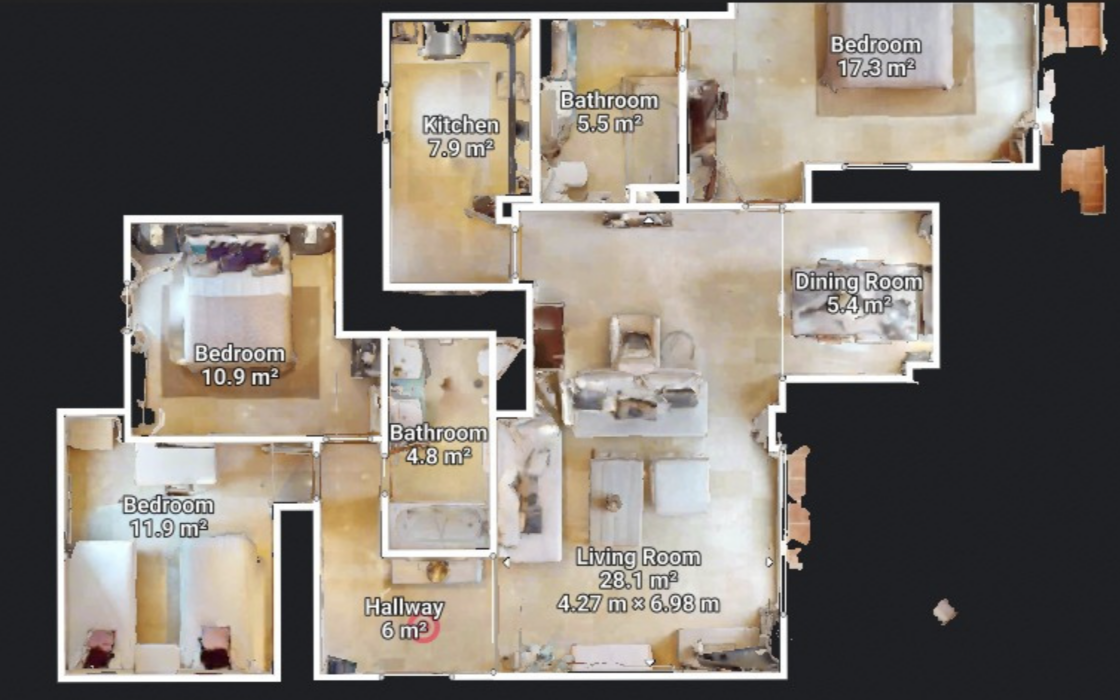 Трехкомнатная квартира с террасой в Бенахависе 122 кв.м