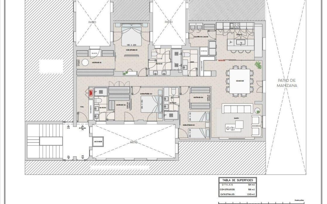 Апартаменты 158 кв.м в Мадриде с балконом и лифтом