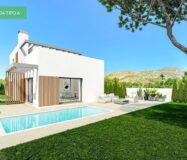 Новые виллы с бассейном в Финестрате 203 кв.м у моря