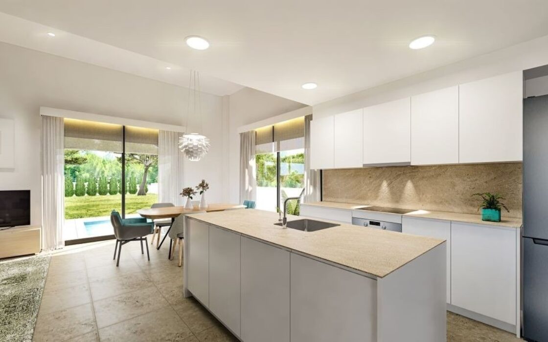 Новые виллы с бассейном в Финестрате 203 кв.м у моря