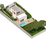 Новые виллы с бассейном в Финестрате 203 кв.м у моря