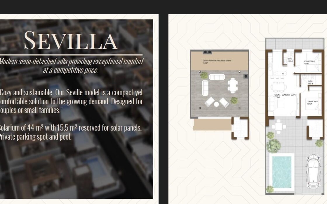 Вилла в Фуэнте-Аламо-де-Мурсия 70 кв.м с террасой и бассейном