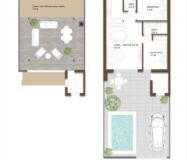 Вилла в Фуэнте-Аламо-де-Мурсия 70 кв.м с террасой и бассейном