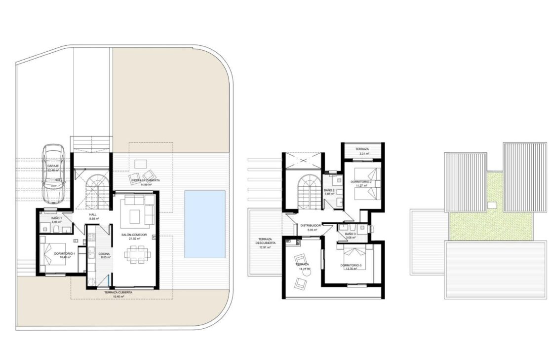Вилла в La Nucía 125.25 кв.м с видом на море и бассейном