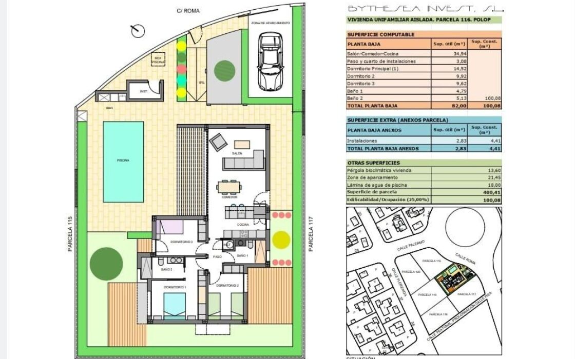 Дом в Полопе 101 кв.м с бассейном и расстоянием до моря 9 км