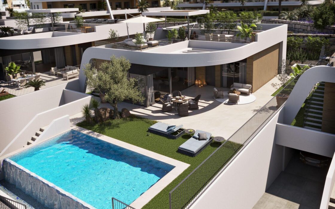 Вилла в Финестрате 317.5 кв.м у моря с террасой и бассейном