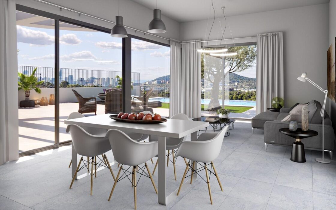 Вилла в Финестрате 317.5 кв.м у моря с террасой и бассейном