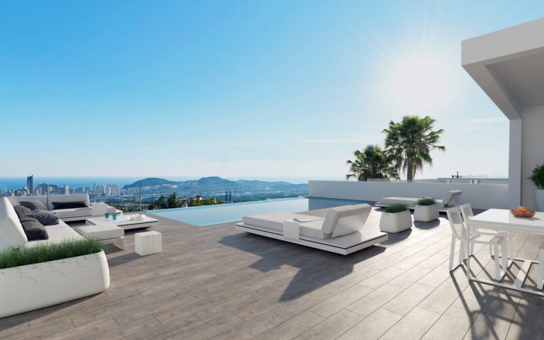 Новые виллы в Финестрате с видом на море 480 кв.м