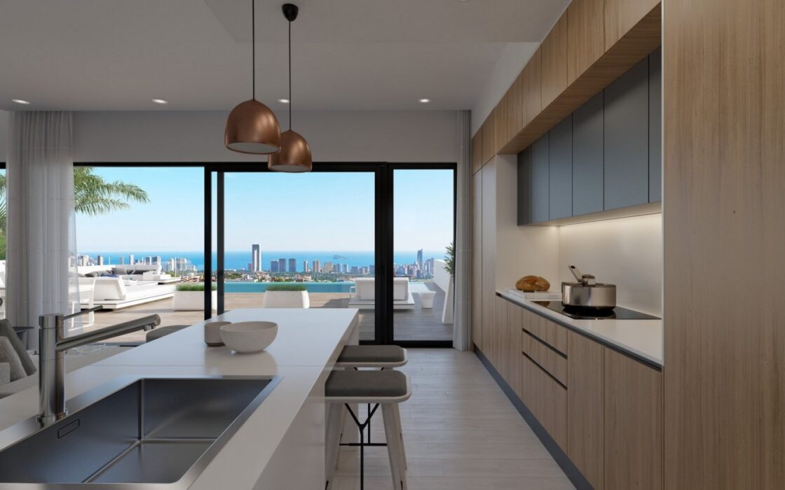 Новые виллы в Финестрате с видом на море 480 кв.м