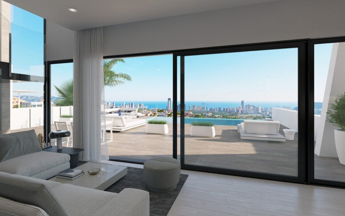 Новые виллы в Финестрате с видом на море 480 кв.м