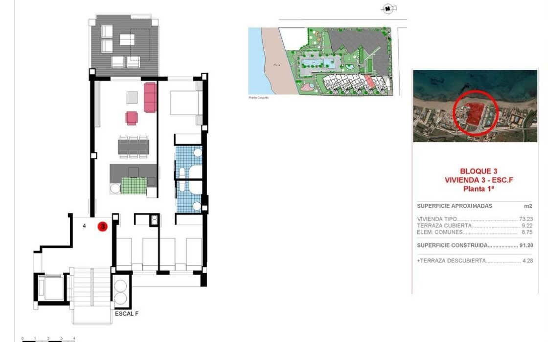 Квартира у моря в Коста-Бланка з терасою 91 кв.м