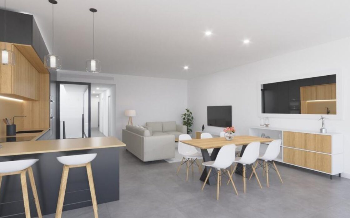 Новые виллы в Ла-Каньяда с террасой и бассейном 160 кв.м.