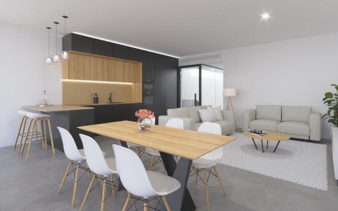 Новые виллы в Ла-Каньяда с террасой и бассейном 160 кв.м.