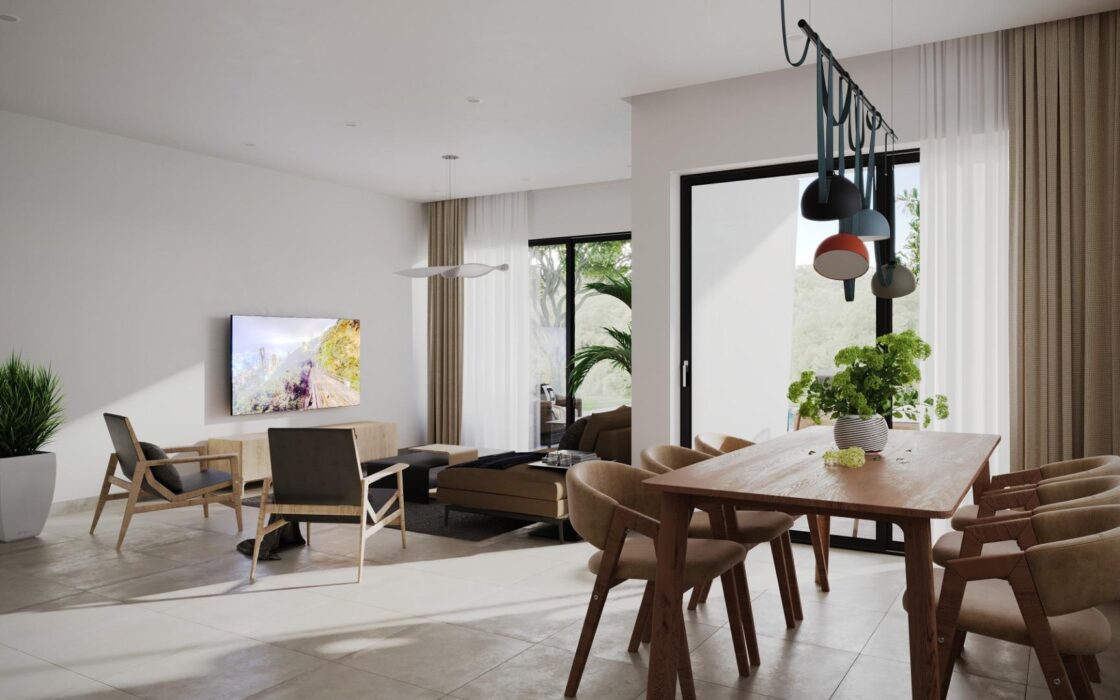 Вілли з басейном у Кальпе, 3 спальні, вид на море