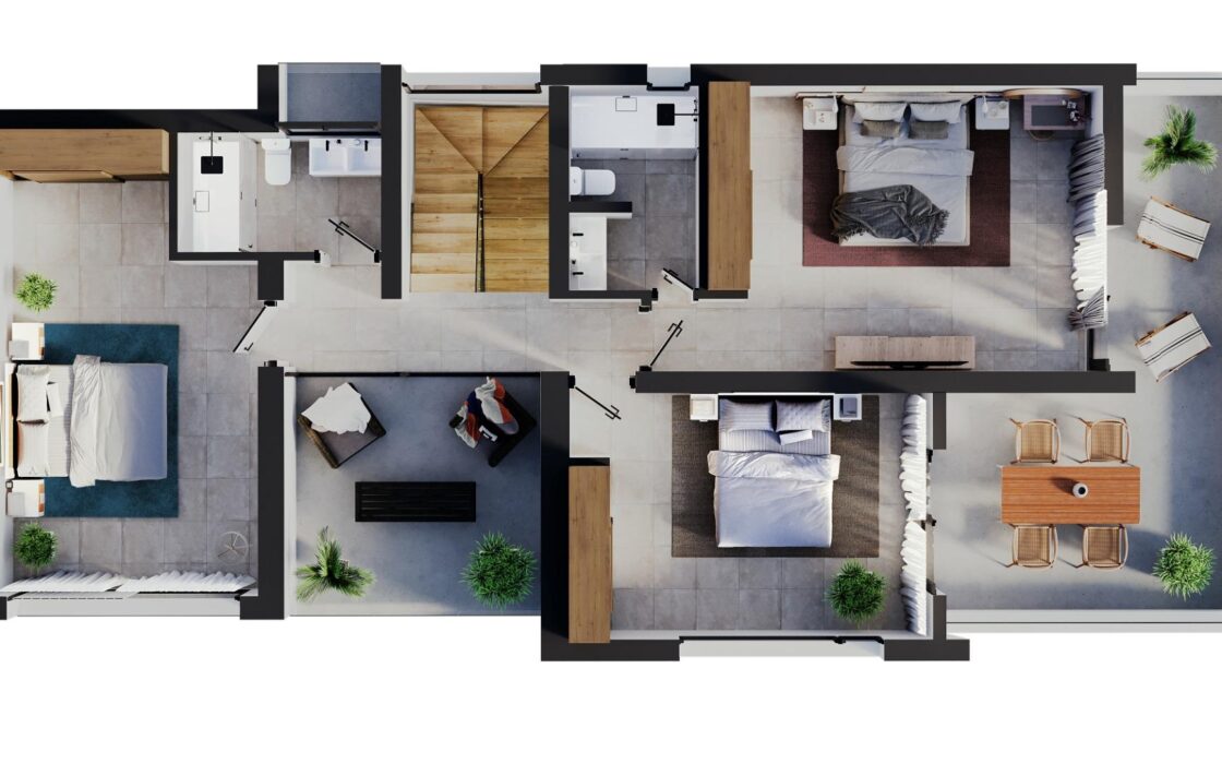 Вілли з басейном у Кальпе, 3 спальні, вид на море