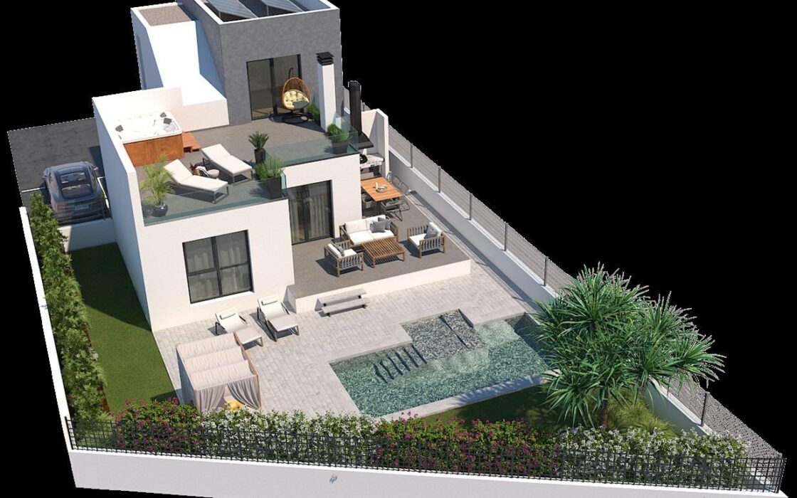 Вілли біля моря в Сан-Хуані, 3 спальні та приватний басейн