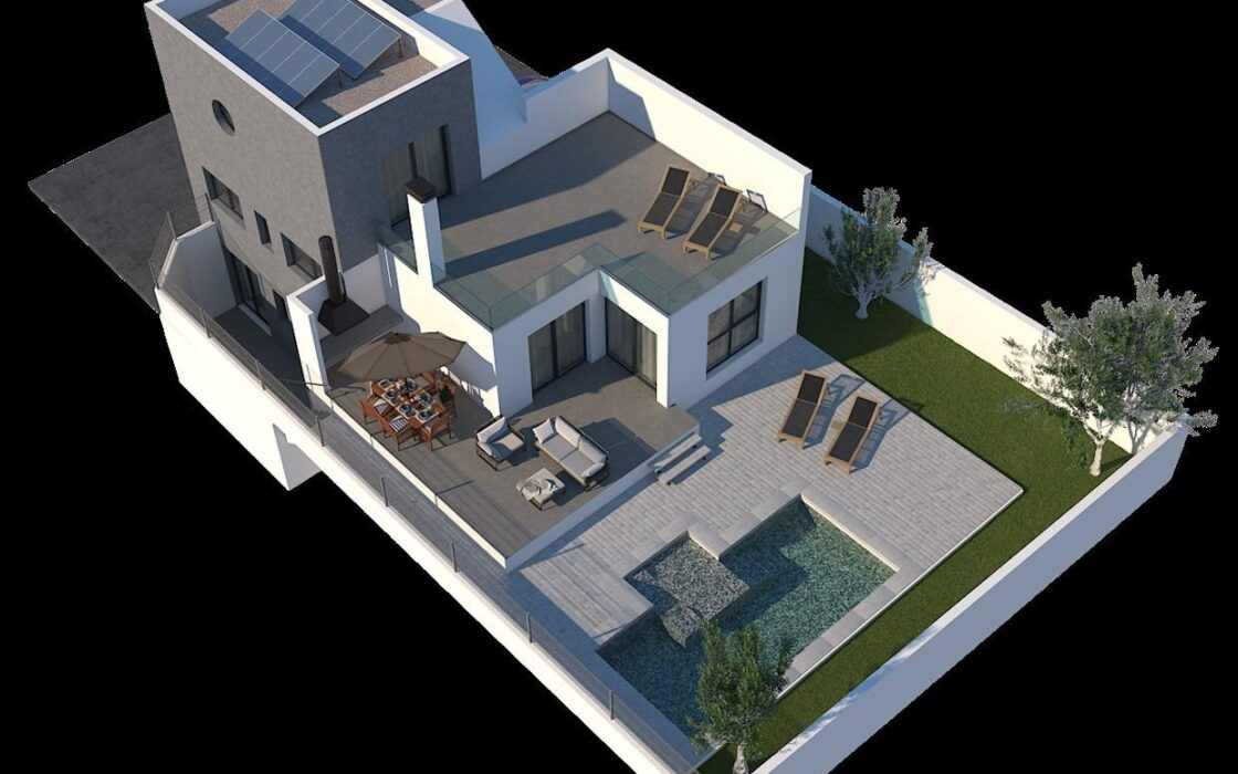 Вілли біля моря в Сан-Хуані, 3 спальні та приватний басейн