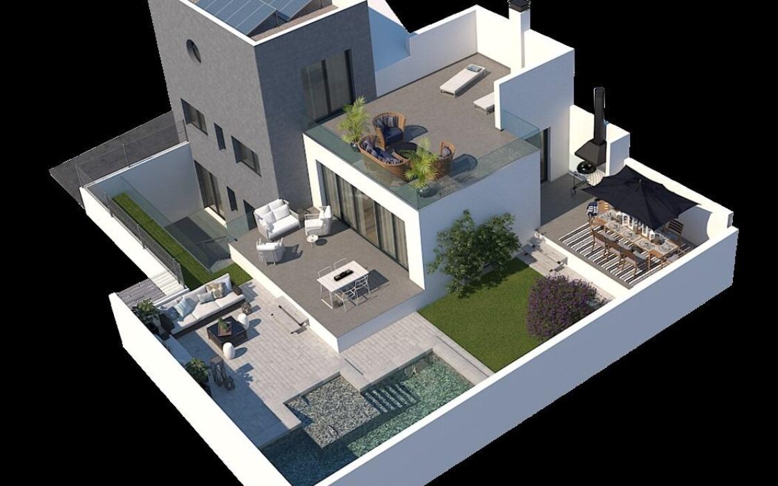 Вілли біля моря в Сан-Хуані, 3 спальні та приватний басейн