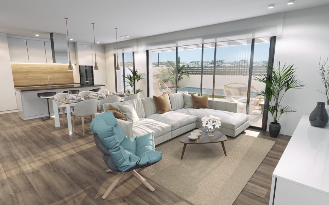 Виллы с видом на море в Финестрате, Коста Бланка, 3 спальни