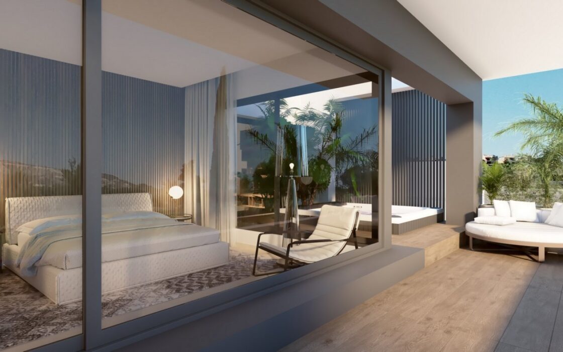 Нова вілла з басейном на першій лінії гольфа Альгорфа