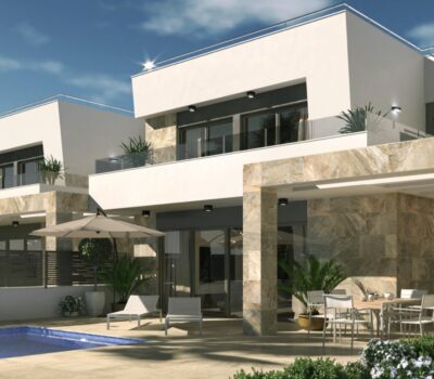 Нові вілли у Вілламартіні з терасою та видом на море