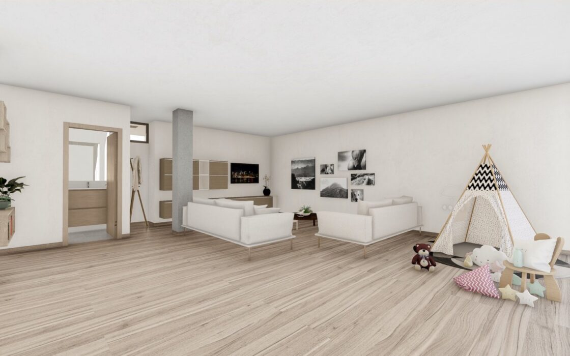 Новые виллы в Вилламартине с террасой и видом на море