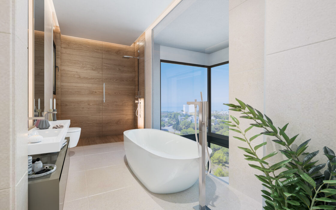 Двухквартирный дом в Марбелье с видом на море и террасой