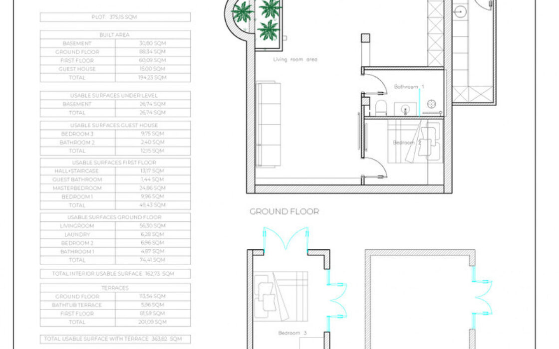 Вілла 6+5 кімнат у Новій Андалусії з терасою біля моря 260 кв.м