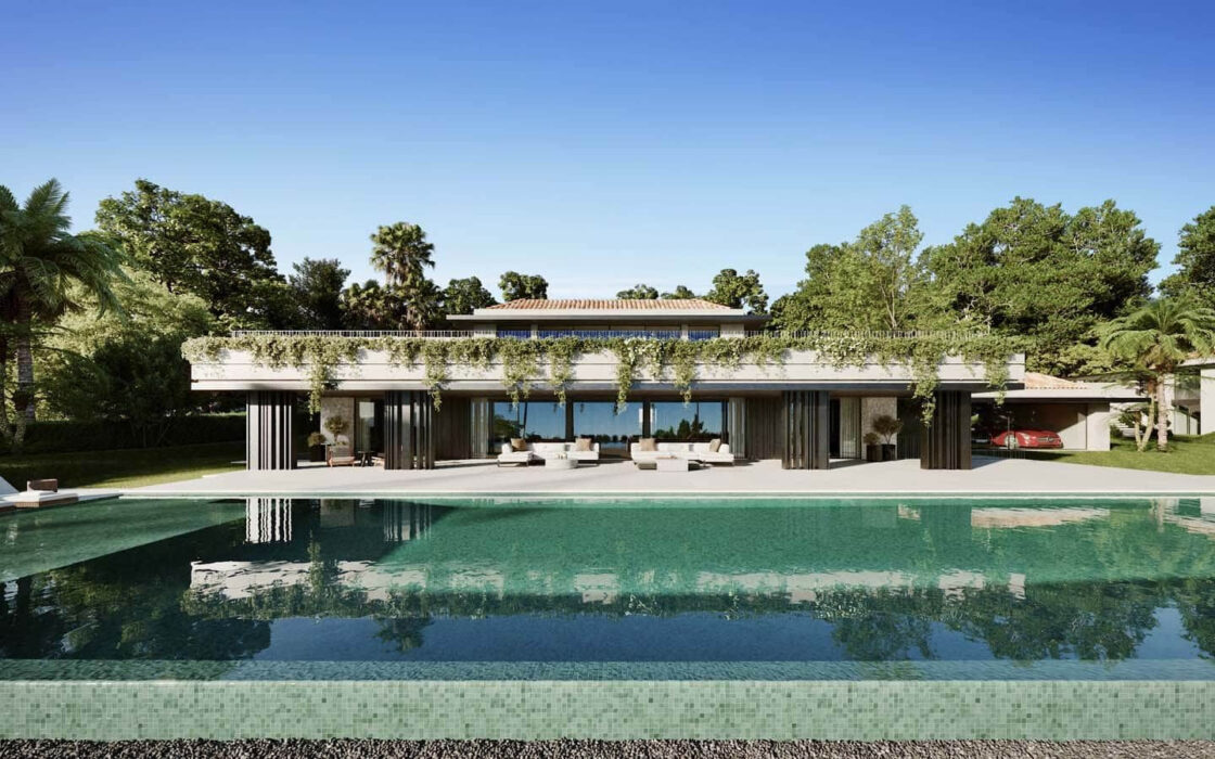 Вилла на первой линии гольфа в Марбелье, 1261 кв.м, с террасой