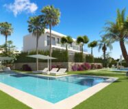 Новые двухквартирные дома с бассейном в Бенидорме 139 кв.м.